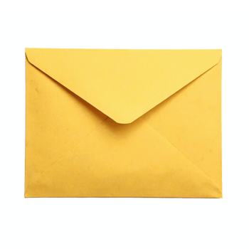 Yellow Envelope Closed Mail Letter Paper Stationery Communication Message Transparent Background png
