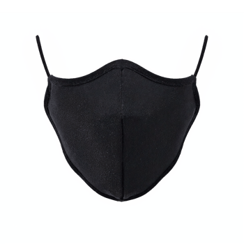 Black Protective Face Mask Cover Respirator with Ear Loops Isolated on Transparent Background png