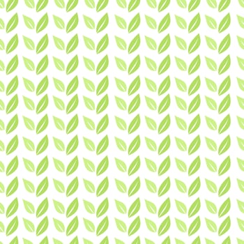 Green leaves icon, herb seamless pattern on white background, simple graphic pictogram illustration, eco friendly organic concept, flat label element for logo, vegan, save energy and self care vector
