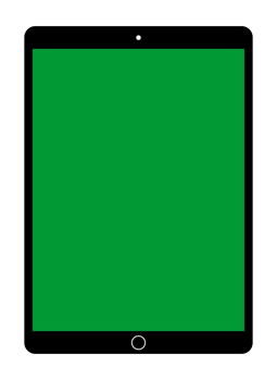 Tablet Computer Silhouette With Green Screen, can use for Logo Gram, Mock Up, Framework, Apps, Footage Edit, Pictogram, Image, Simulation, Background or Graphic Design Element. png