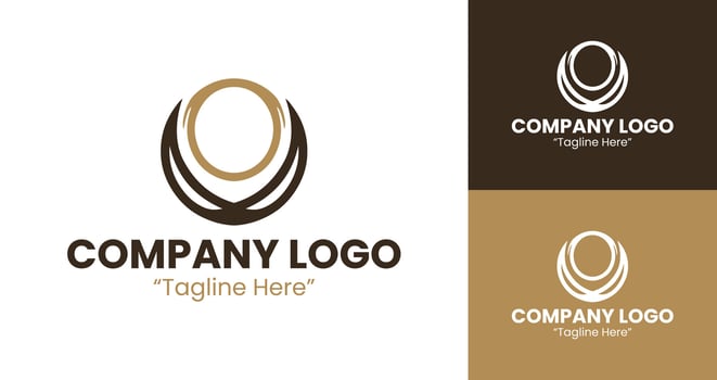 Unique and Minimalist Corporate Logo for Innovative Business Branding in Brown vector