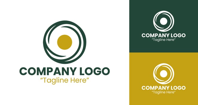 Creative and Modern Professional Logo Designs for Branding and Corporate Identity in Mustard and Dark Green vector