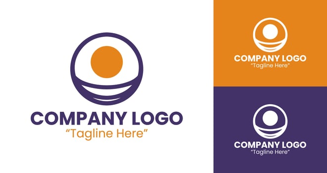 Minimalist Creative Logos for Business and Corporate Identity Branding Solutions in Orange and Purple vector
