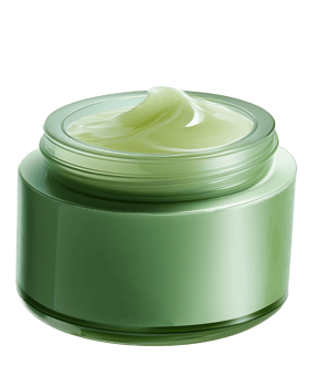 Cosmetic green cream container png
