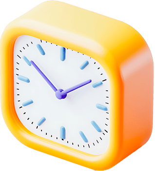 Vibrant 3D Clock A Colorful Timepiece for Design Projects png