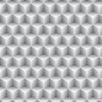 A seamless 3D isometric cube pattern with a gradient effect, creating a sense of depth and dimensionality. Perfect for modern backgrounds, architectural designs, or digital art projects. vector