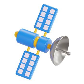 3D Communication Space Satellite Icon png