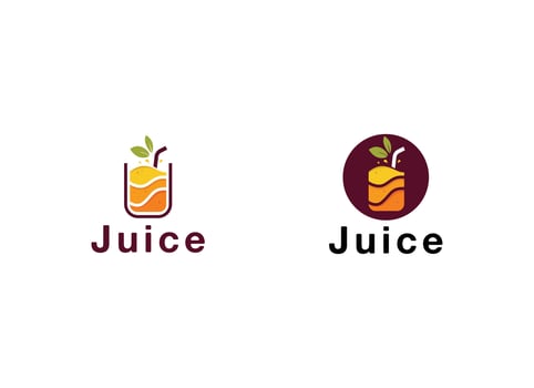 Juice logo design concept vector