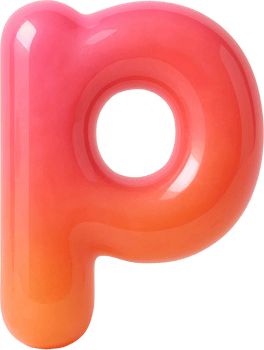 A pink and orange letter p png