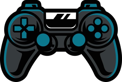 Gaming controller mascot and esport logo vector