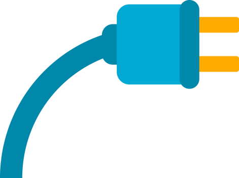 Blue plug electric png