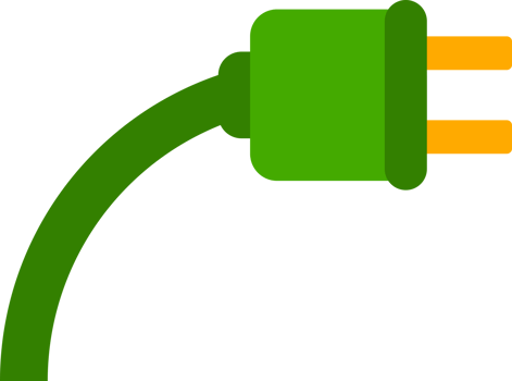 Green plug electric png