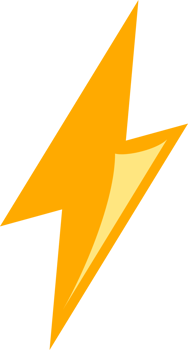 Yellow fast thunder electric bolt png