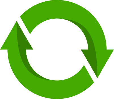 Green circle arrow sign png