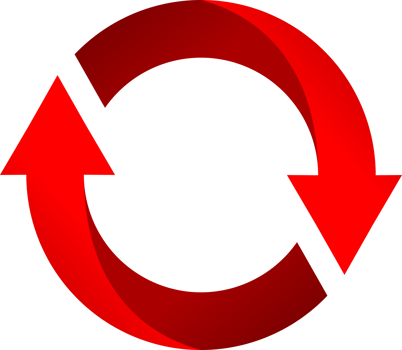 Red circle arrow icon png
