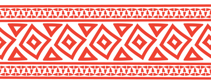 Ethnic aztec border with native american tribal hand drawn abstract design. png