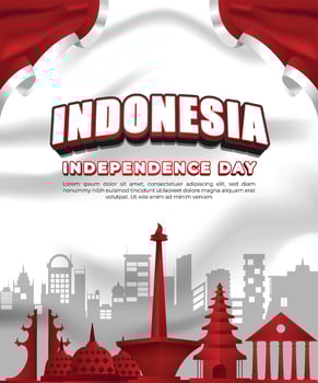 Indonesia Independence Day graphic design vector