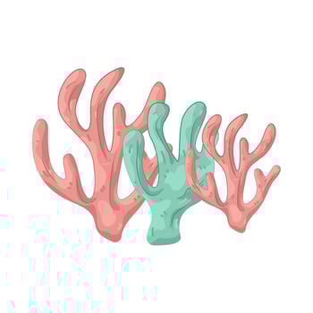 Pink and Blue Coral vector