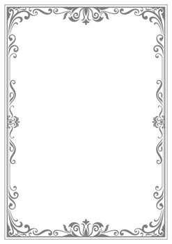 Gray and black frame, vintage lines, rounded corners, abstract decoration, book cover, transparent background card png
