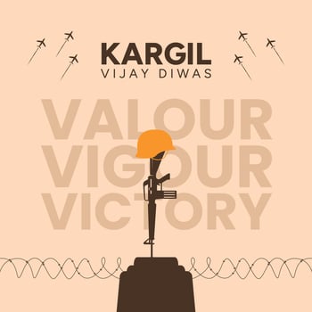 26 july Kargil Vijay Diwas vector