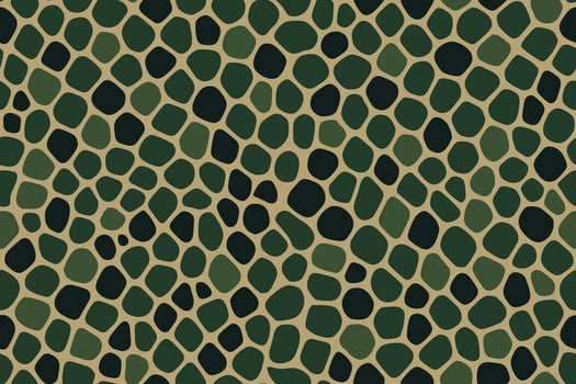 Dark Green Gecko Skin Pattern with Irregular Spot Design vector