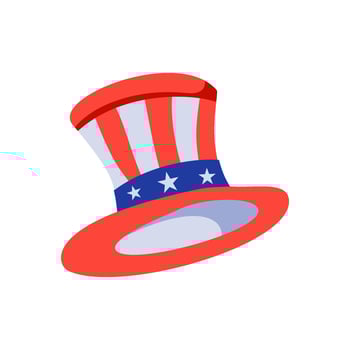 Patriotic Uncle Sam Top Hat Illustration vector