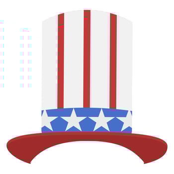 Uncle Sam Top Hat vector