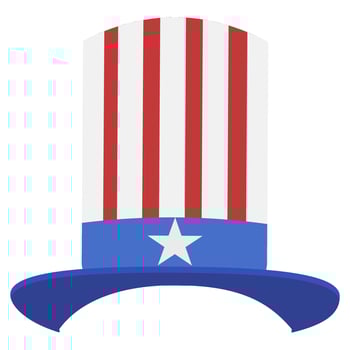 Uncle Sam Top Hat Patriotic vector