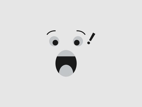 an emoji like representation of surprise or shock vector