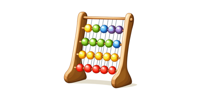 Colorful wooden abacus isolated on transparent background png
