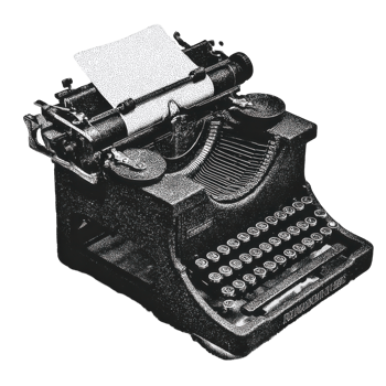 Vintage Typewriter. Retro Writing Instrument Illustration Isolated On Transparent Background png