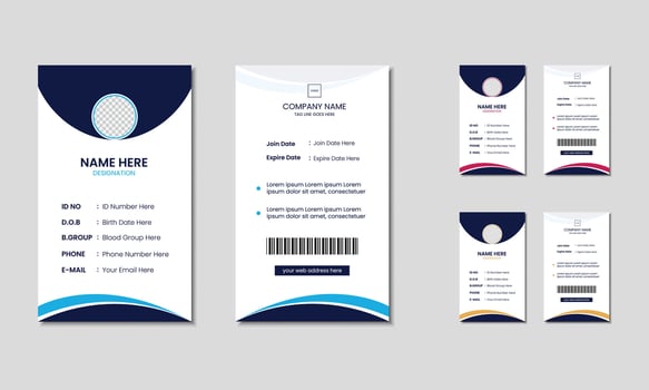 Creative modern identity card design template vector