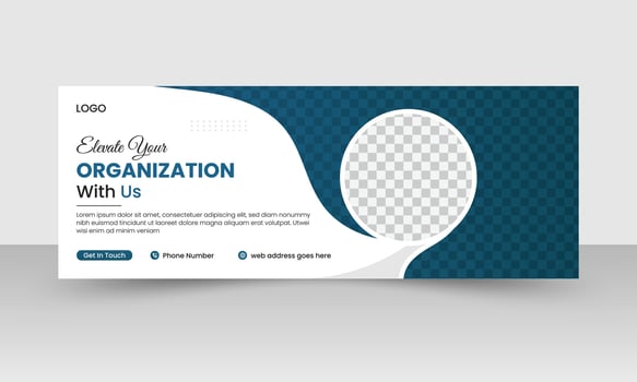 Modern business marketing facebook cover design, social media cover design vector