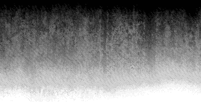 Gradient transition diagonal black lines on a white background. Abstract dynamic modern linear halftone pattern. vector