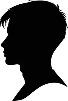 side profile collection of teenage boys showing diverse haircuts and facial features detailed silhouettes for youth branding animation projects and storytelling vector