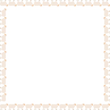 Cute sheep farm simple frame. Cute sheep cartoon animal with empty space for your text. Baby shower vector