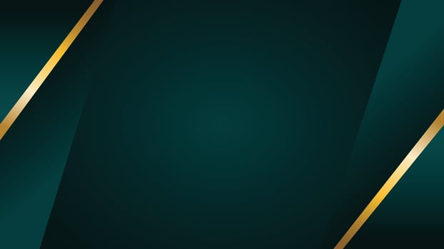 Emerald green abstract background with dark gradient, geometric border, and copy space vector