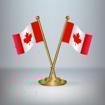 Canada table flag vector