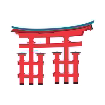 Torii gate isolated vector