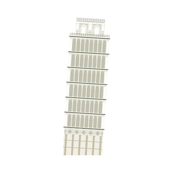Pisa tower isolated vector