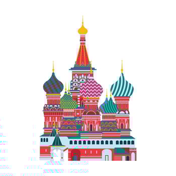 Saint basil cathedral isolated vector