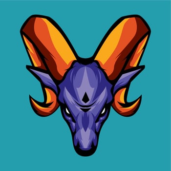 GOAT ICON LOGO vector