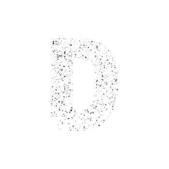 Textured grunge effect letter D on a clean background png