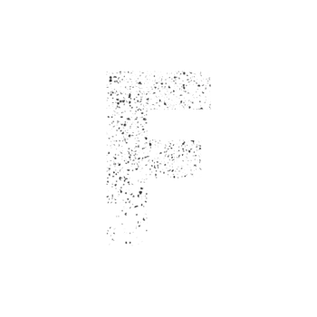Textured black capital letter F png