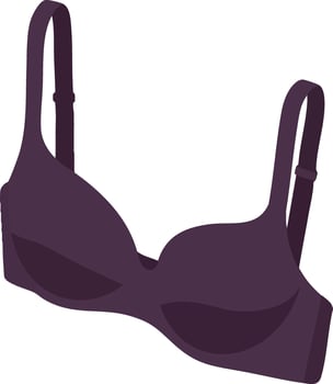 Purple bra lingerie undergarment comfortable adjustable straps intimate apparel fashion design vector
