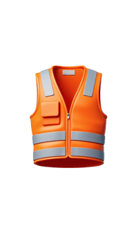 An orange vest with reflective strips on it png