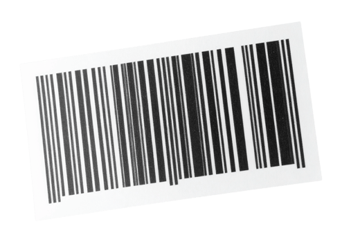 Standard barcode isolated on transparent background png