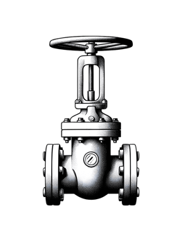 A black and white photo of a valve png