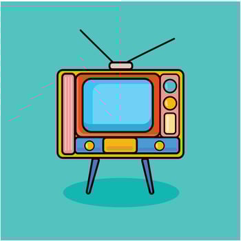 Retro TV Illustrations Nostalgia in Pixels vector