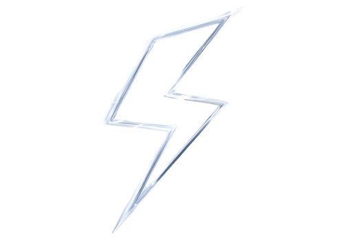 Bright yellow lightning bolt illustrating power and energy with a transparent background in format. png